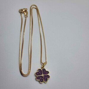 BRAND NEW   Brazilian 18k Gold Filled Necklace w/ 4 Heart Pendent